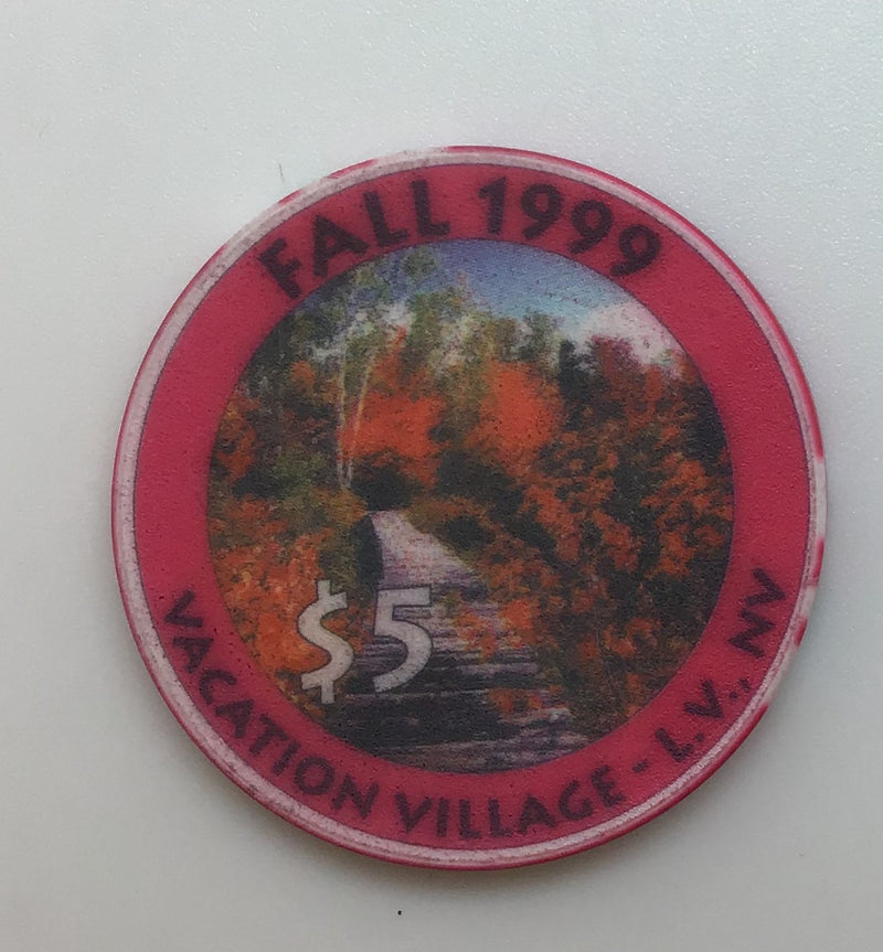 Vacation Village Casino Las Vegas Nevada $5 Chip Fall 1999