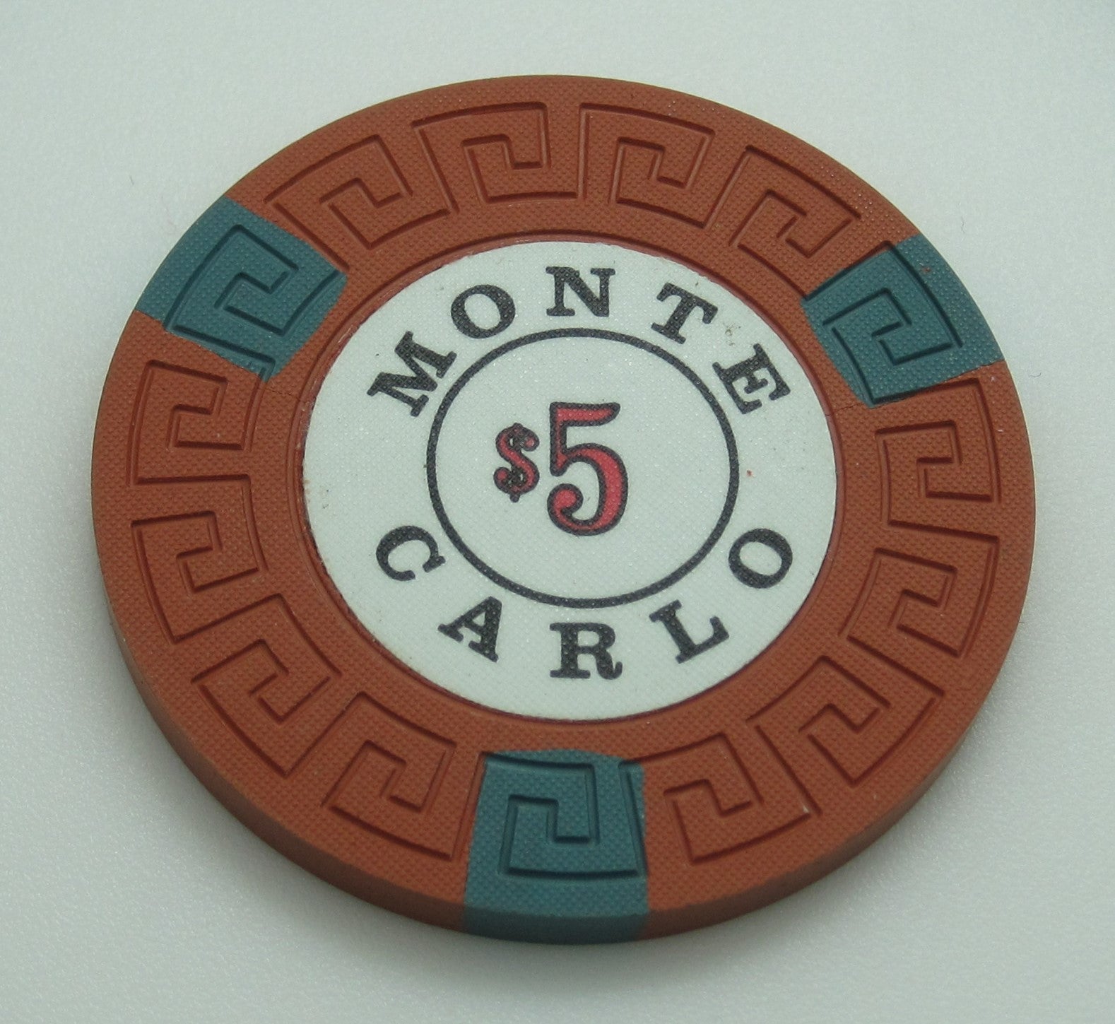 Monte Carlo Casino Reno Nevada $5 Cancelled Chip 1978