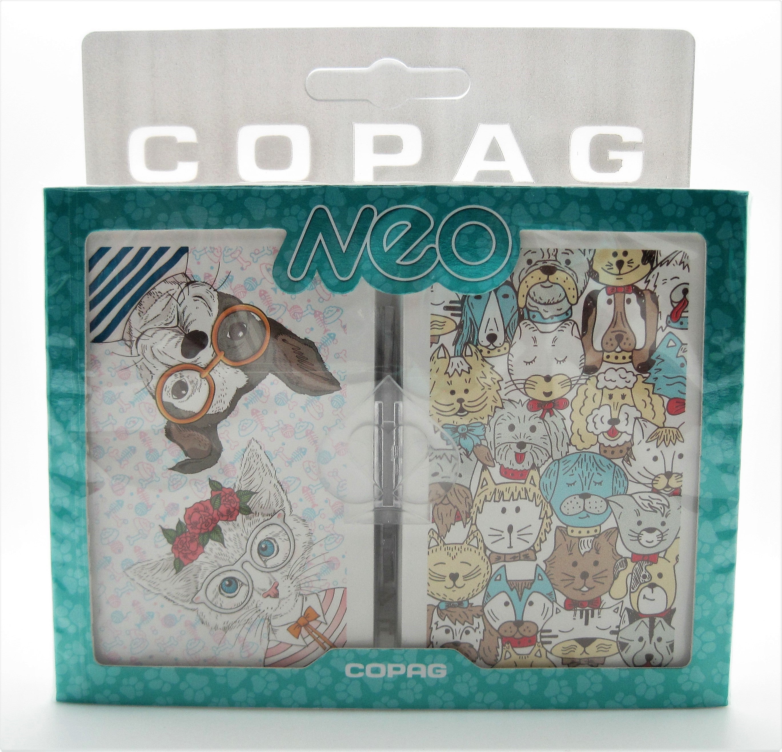 Copag Neo Pets Plastic Bridge Size Jumbo Index Set 2 Decks