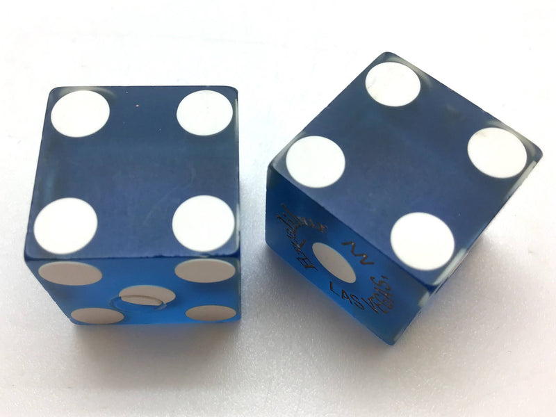 Excalibur Casino Las Vegas Nevada Blue Dice Pair Matching Numbers