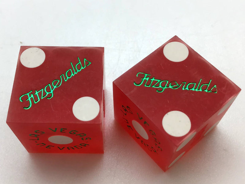 Fitzgeralds Casino Las Vegas Nevada Red Dice Pair Vintage