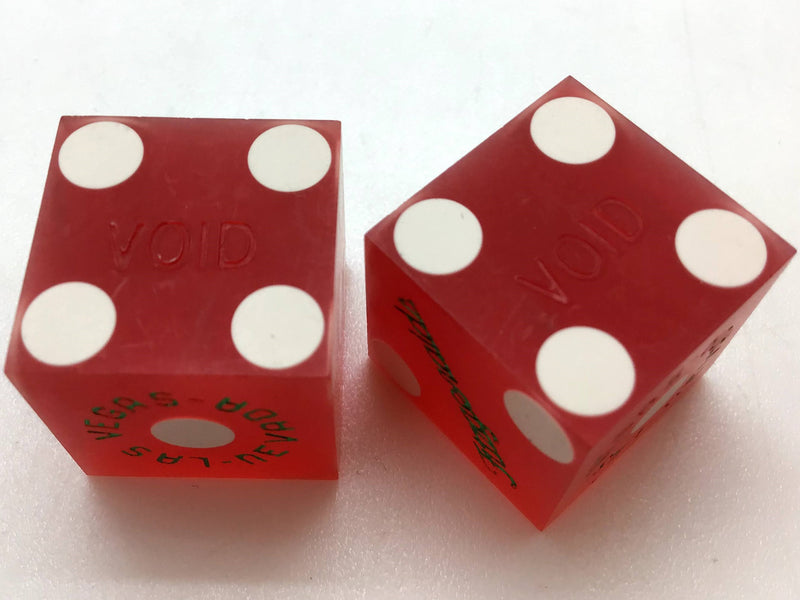 Fitzgeralds Casino Las Vegas Nevada Red Dice Pair Vintage