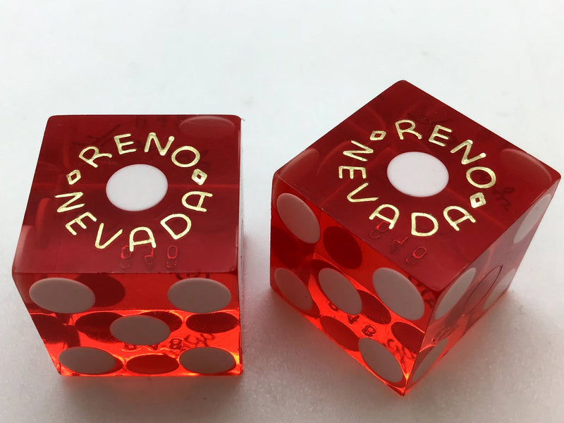 Flamingo Casino Reno Nevada Red Dice Pair Matching Pair