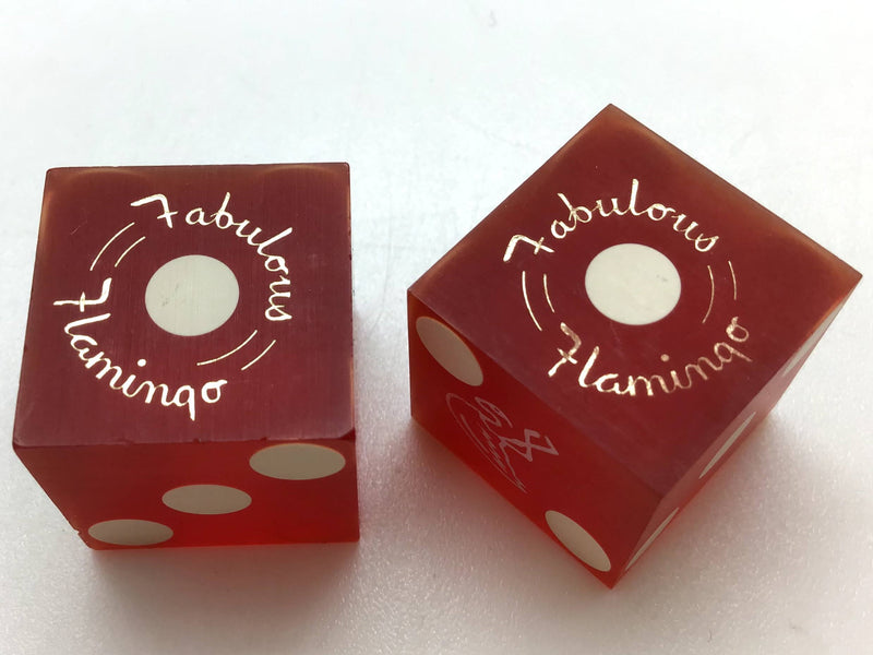 Flamingo Casino Las Vegas Nevada Red Dice Pair Vintage