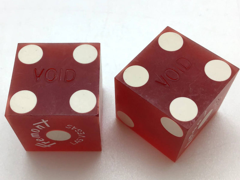 Fremont Casino Las Vegas Nevada Red Dice Pair Vintage