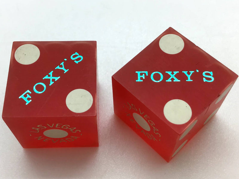 Foxy's Casino Las Vegas Nevada Red Dice Pair Vintage