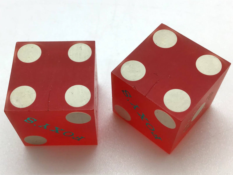 Foxy's Casino Las Vegas Nevada Red Dice Pair Vintage