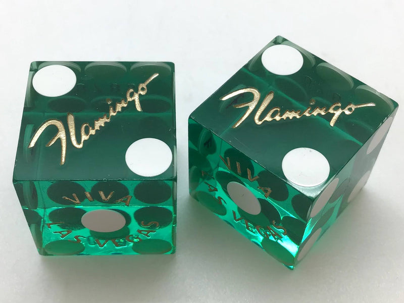 Flamingo Casino Las Vegas Nevada Green Dice Matching Numbers