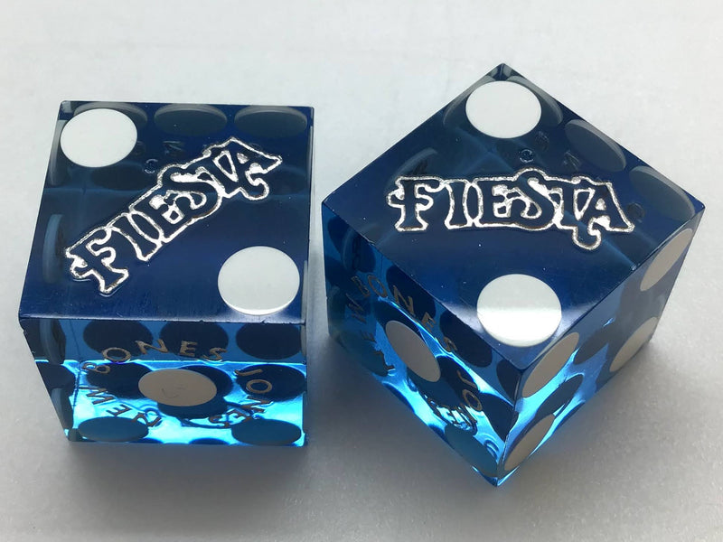 Fiesta Casino Las Vegas Nevada Blue Dice Pair Matching Numbers