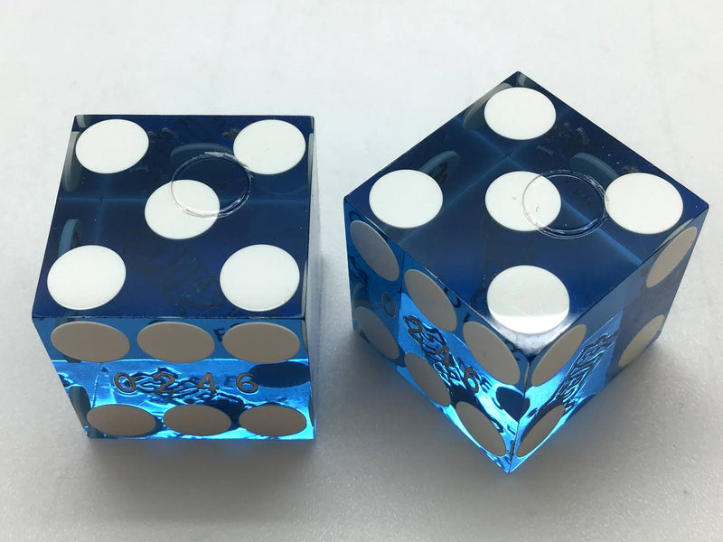 Fiesta Casino Las Vegas Nevada Blue Dice Pair Matching Numbers