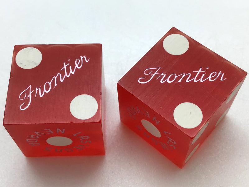 Frontier Casino Las Vegas Nevada Red Dice Pair Vintage