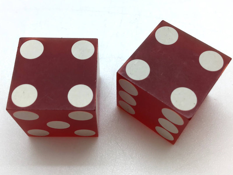 Frontier Casino Las Vegas Nevada Red Dice Pair Vintage