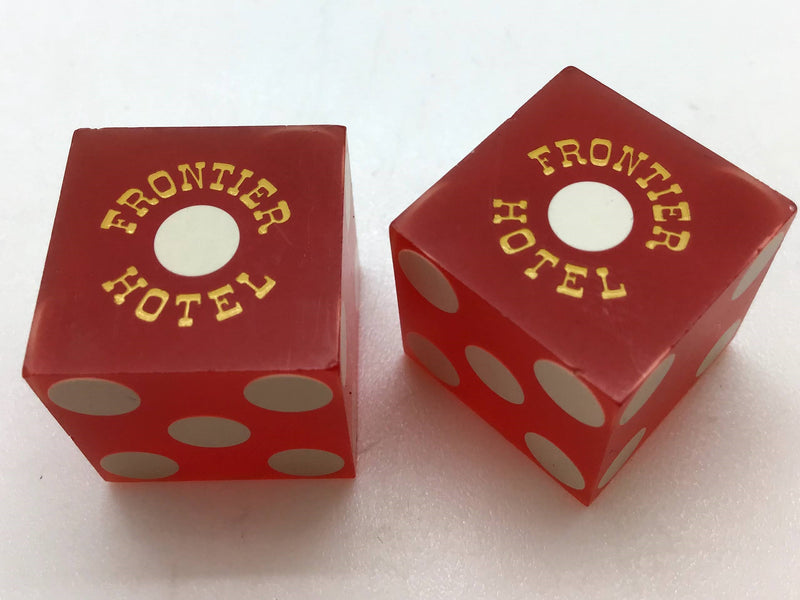 Frontier Casino Las Vegas Nevada Red Dice Pair Vintage