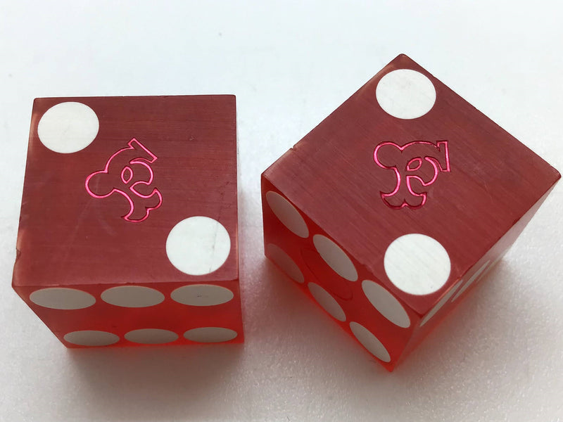 Frontier Casino Las Vegas Nevada Red Dice Pair Vintage