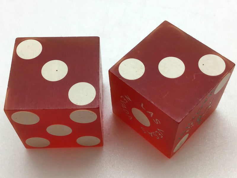 Hacienda Casino Las Vegas Nevada Red Dice Pair Vintage