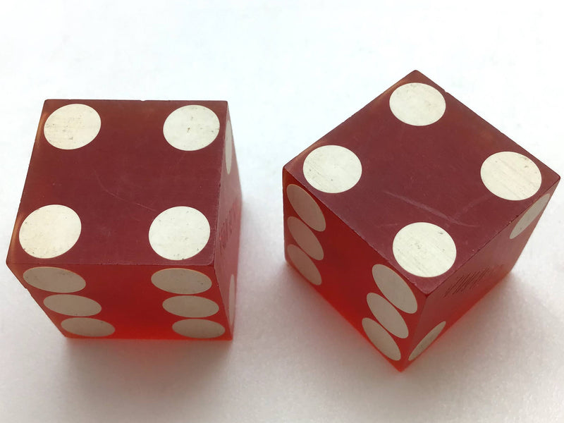 Hacienda Casino Las Vegas Nevada Red Dice Pair Vintage