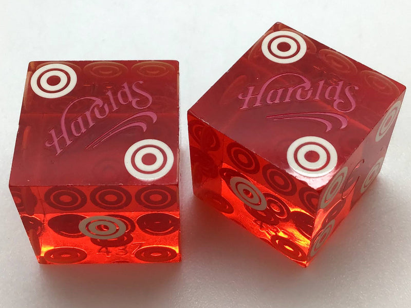 Harold's Club Casino Reno Nevada Red Dice Pair Vintage