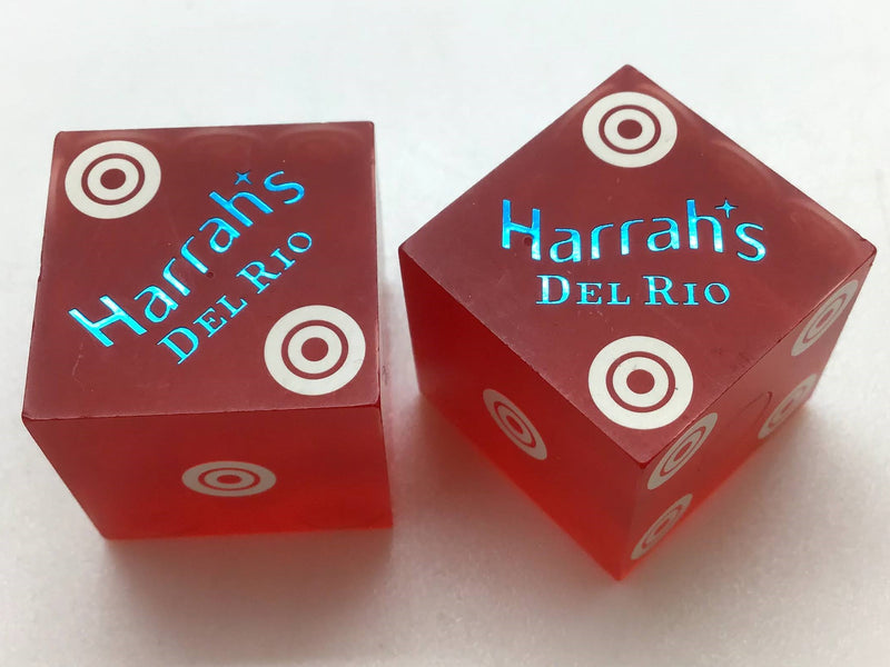 Harrah's Casino Del Rio (Laughlin) Nevada Red Dice Pair Vintage