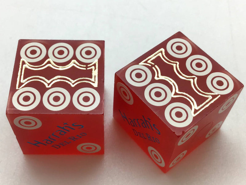 Harrah's Casino Del Rio (Laughlin) Nevada Red Dice Pair Vintage