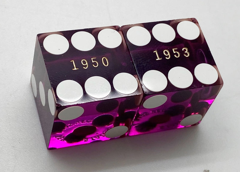 Texas Station Casino Las Vegas Nevada Dice Pair Purple