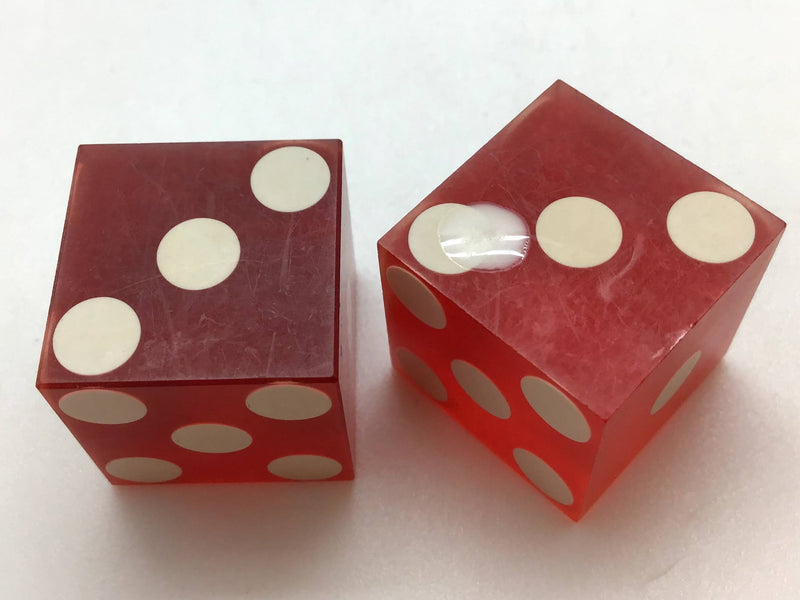 Harrah's Casino Lake Tahoe Nevada Red Dice Pair Vintage