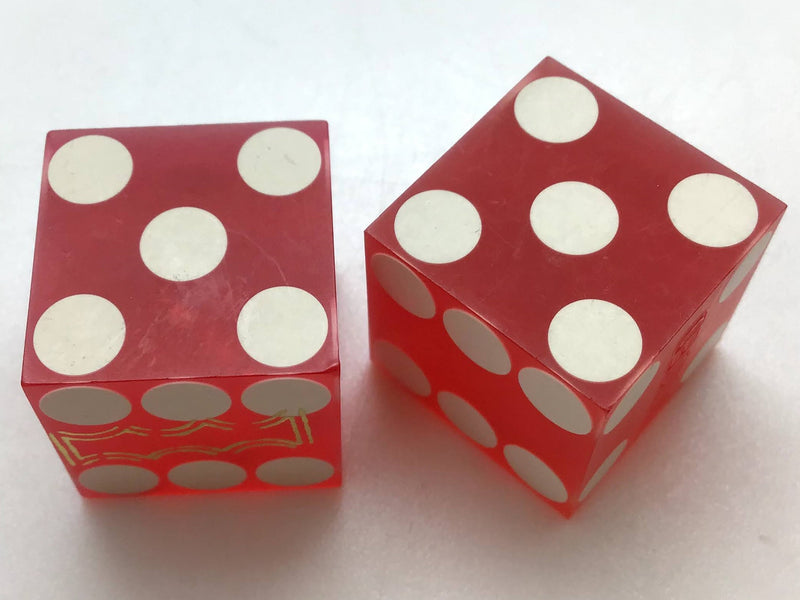 Harvey's Casino Lake Tahoe Nevada Red Dice Pair Vintage