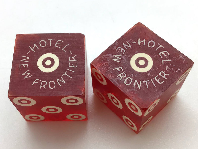 Hotel New Frontier Las Vegas Nevada Red Dice Pair Vintage