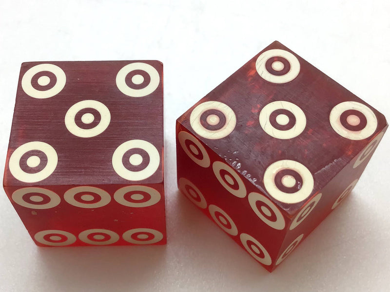 Hotel New Frontier Las Vegas Nevada Red Dice Pair Vintage