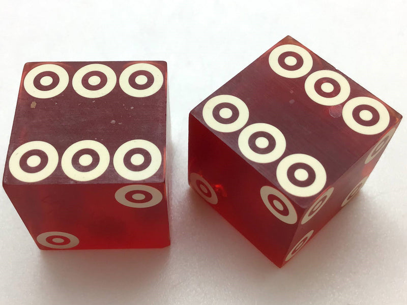 Hotel New Frontier Las Vegas Nevada Red Dice Pair Vintage