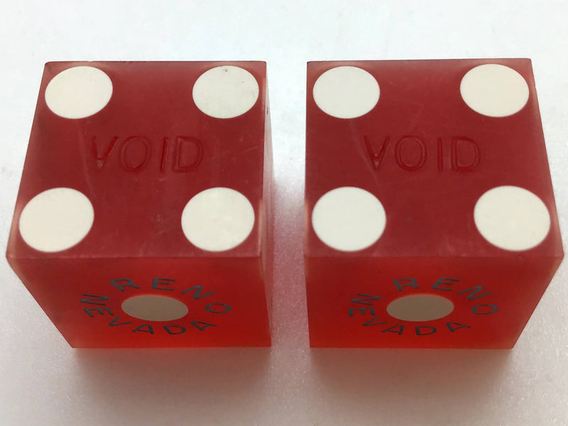 Hilton Casino Reno Nevada Red Dice Pair Vintage