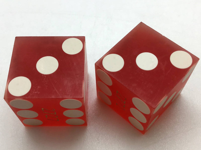 Hilton Casino Reno Nevada Red Dice Pair Vintage