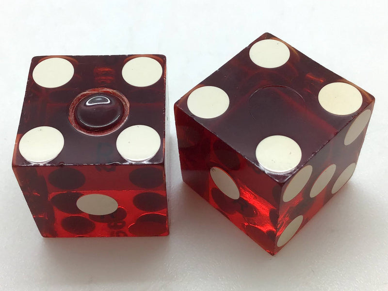 Hilton Casino Reno Nevada Red Dice Pair Vintage