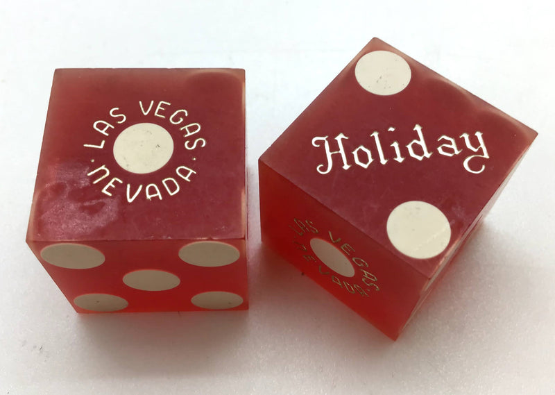 Holiday Casino Las Vegas Nevada Red Dice Pair Vintage