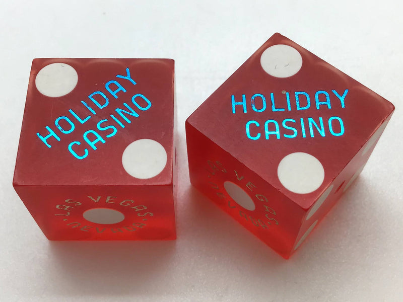 Holiday Casino Las Vegas Nevada Red Dice Pair Vintage