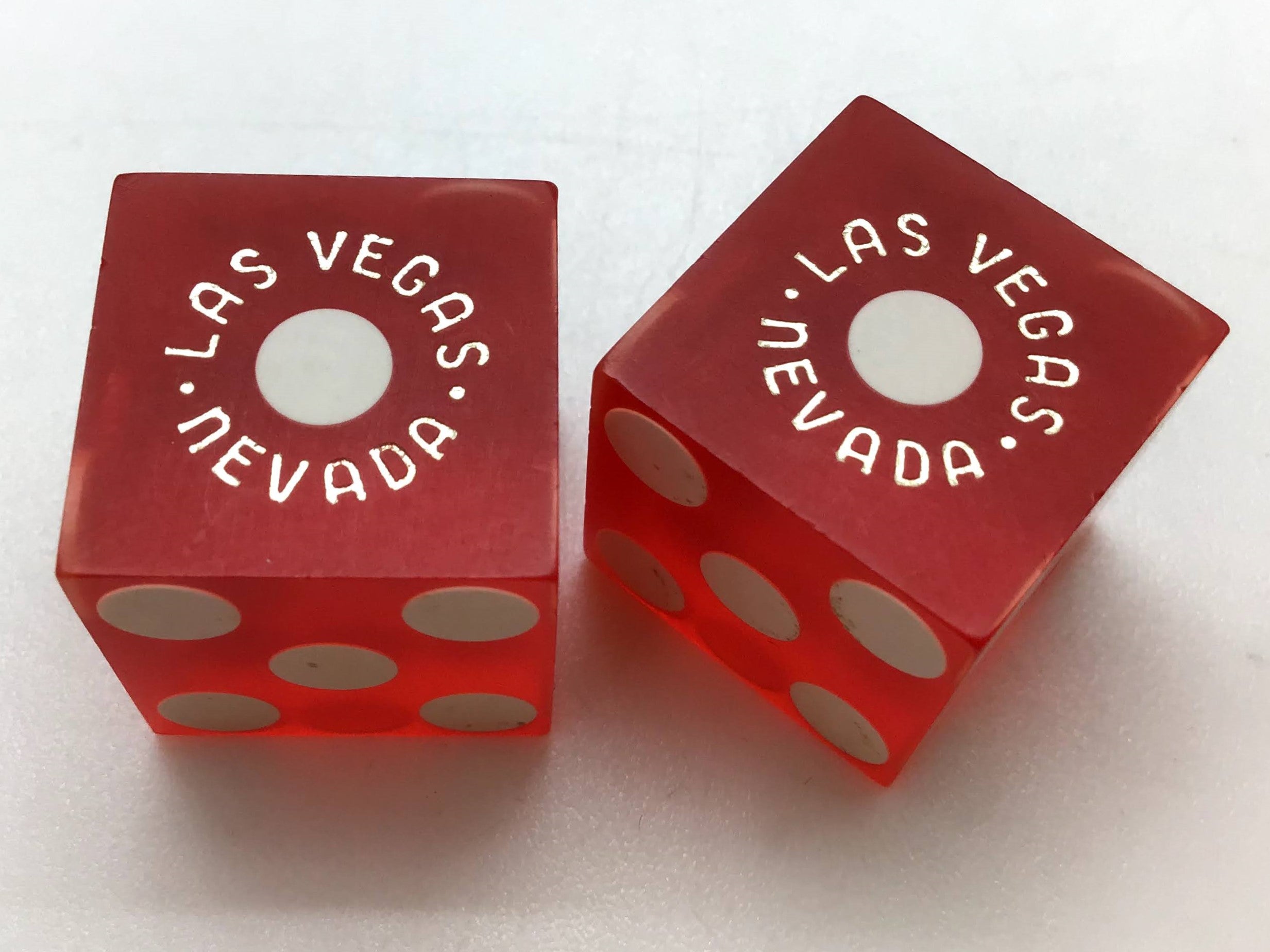 Holiday Casino Las Vegas Nevada Red Dice Pair Vintage