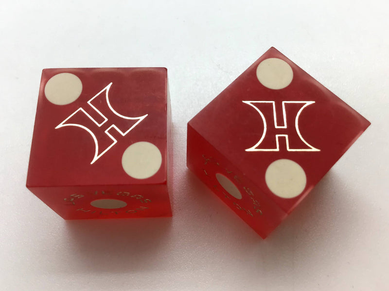 Hilton Las Vegas Nevada Red Dice Pair Vintage