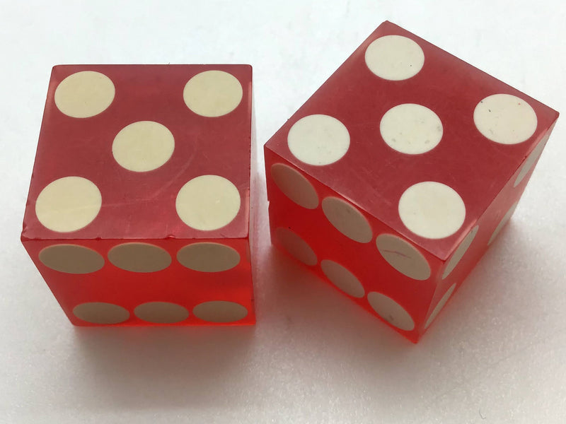 Hilton Las Vegas Nevada Red Dice Pair Vintage