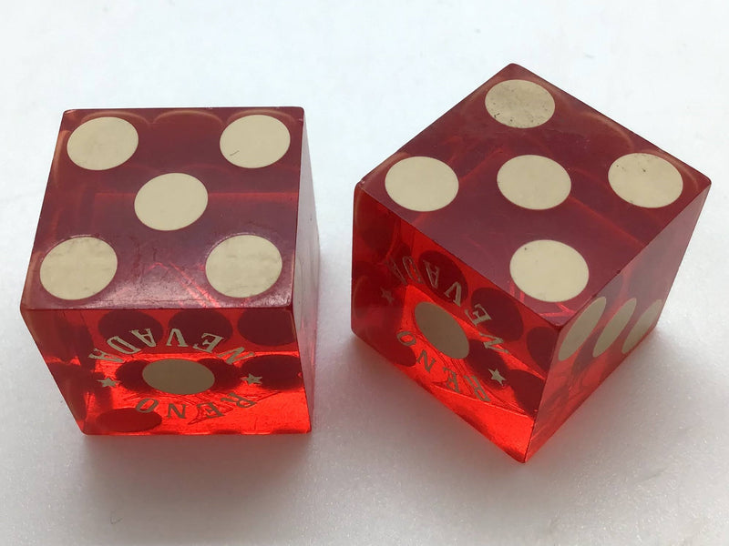 Hilton Las Vegas Nevada Red Dice Pair Matching Numbers