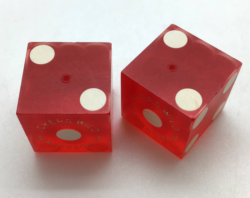 Jokers Wild Henderson Nevada Red Dice Pair Matching Numbers