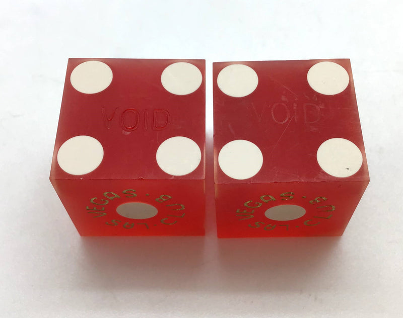 Las Vegas Club Nevada Red Dice Pair