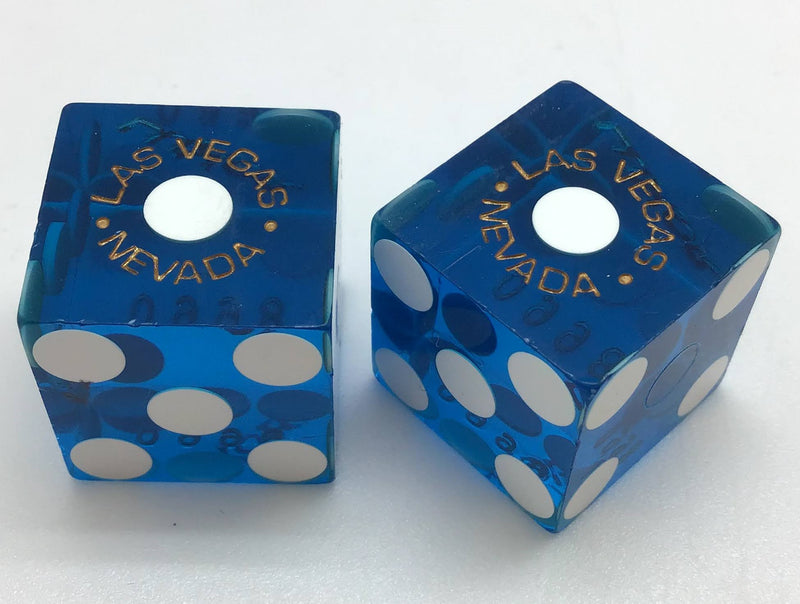 Luxor Las Vegas Nevada Blue Dice Pair Matching Numbers