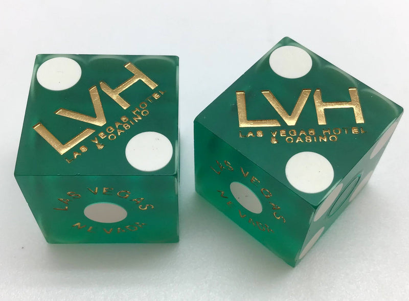 LVH Las Vegas Nevada Green Dice Pair Matching Numbers