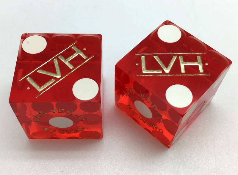 LVH Las Vegas Nevada Red Dice Pair Matching Numbers