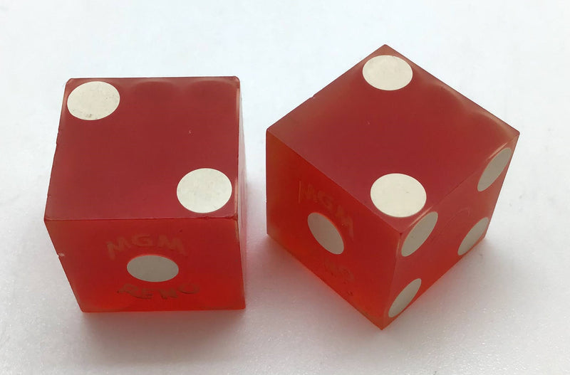 MGM Grand Casino Reno Nevada Red Dice Pair