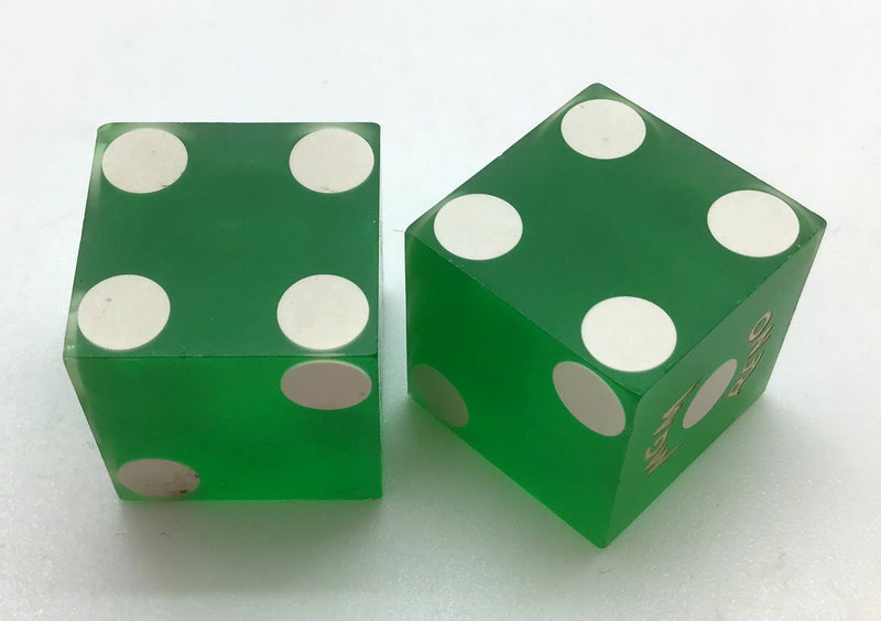 MGM Grand Casino Reno Nevada Green Dice Pair