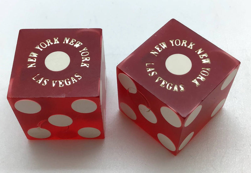 New York New York Las Vegas Nevada Dice Pair Red