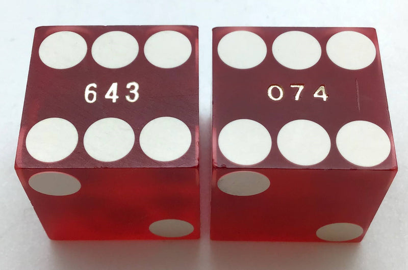 New York New York Las Vegas Nevada Dice Pair Red