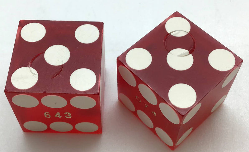 New York New York Las Vegas Nevada Dice Pair Red