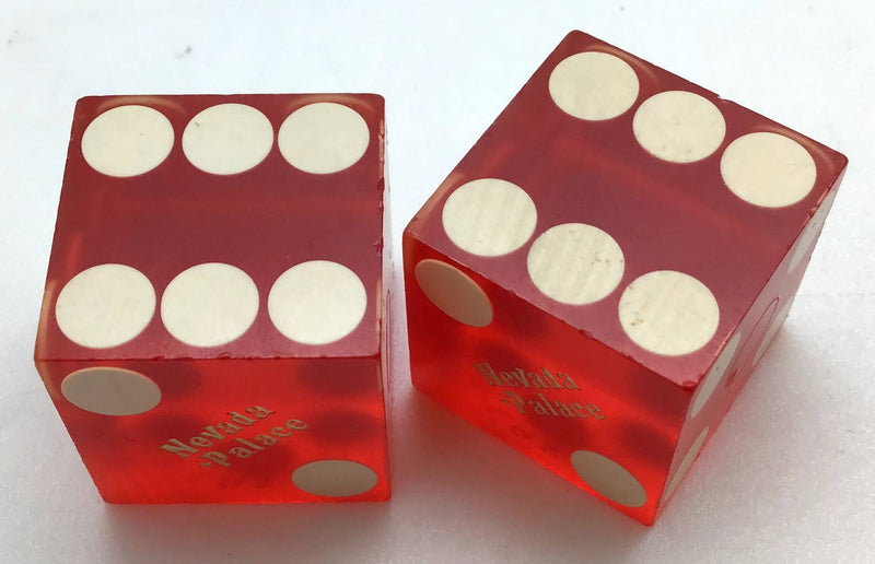 Nevada Palace Las Vegas Nevada Dice Pair Red