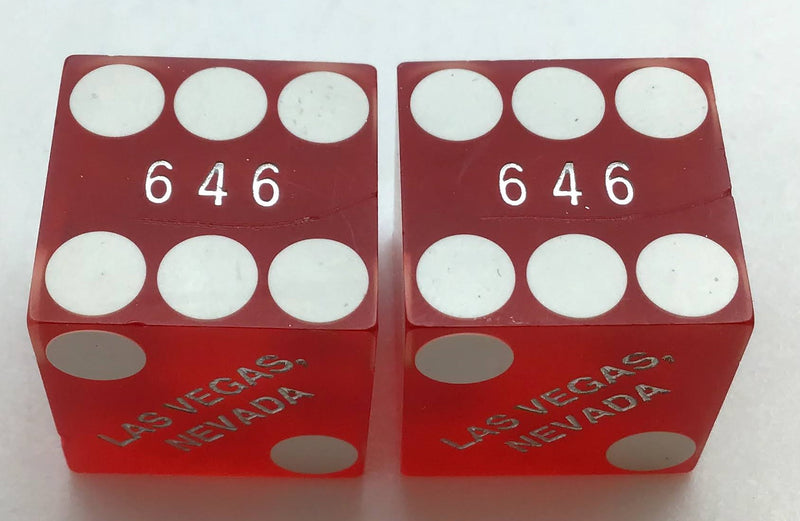 New York New York Las Vegas Nevada Dice Pair Red Matching Numbers